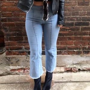 Semi flare, high waisted jeans